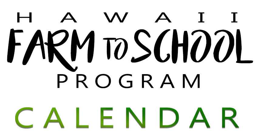 text saying Farm to School Calendar 